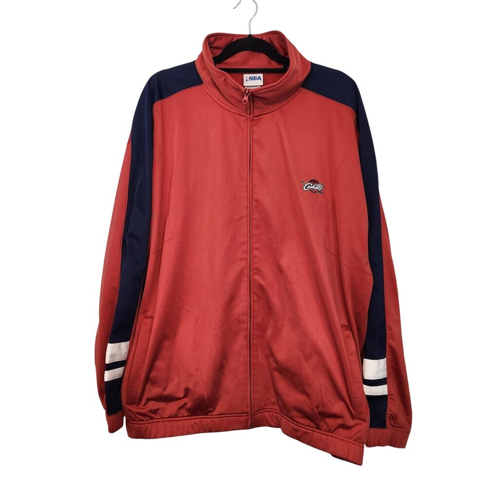 NBA Cleveland Cavaliers Team Logo Maroon Red‎ Warmup Track Jacket Men's Size XL